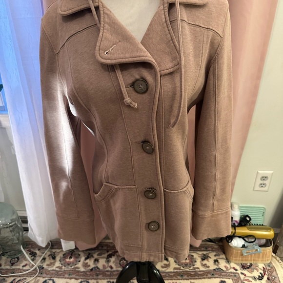 Fossil button down peacoat. Small brown taupe - Picture 2 of 11